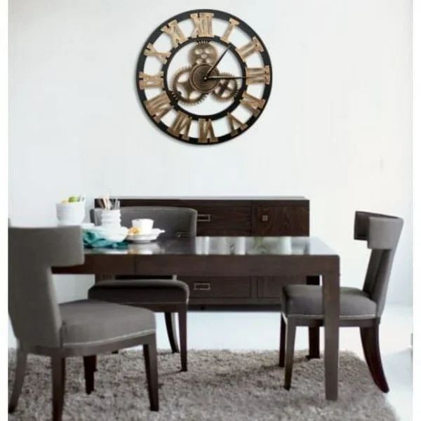 Dehliamart Classic Vintage Wooden Silent Wall Clock